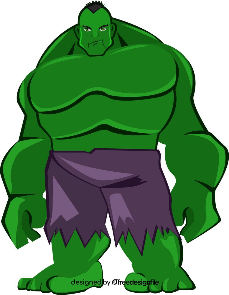 Hulk superhero drawing clipart