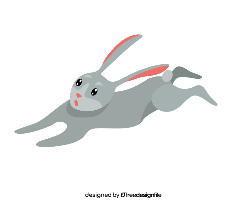 Running rabbit clipart