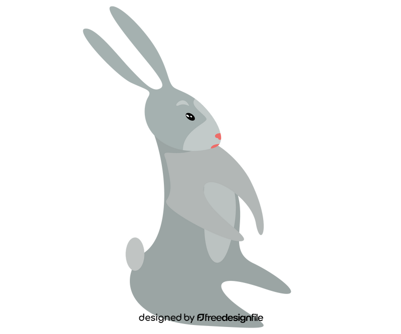 Gray rabbit clipart