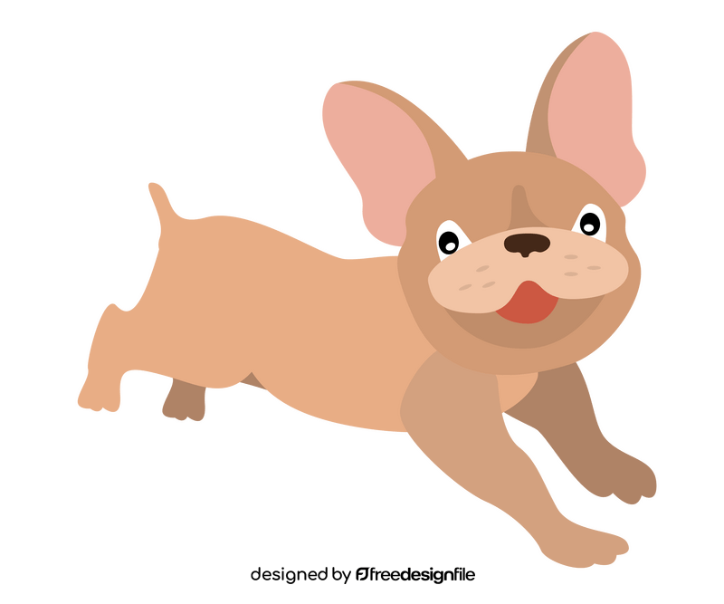 Running puppy cartoon clipart