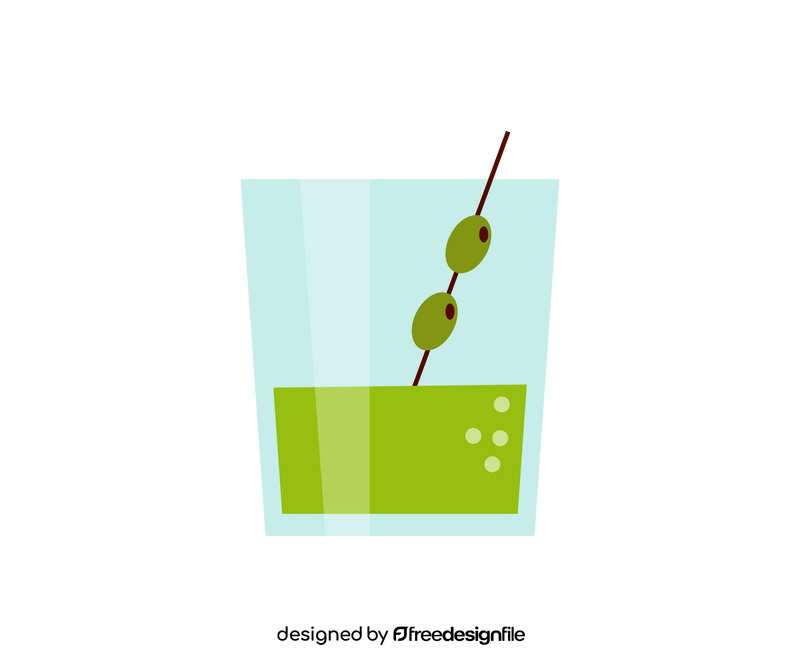 Olive cocktail cartoon clipart
