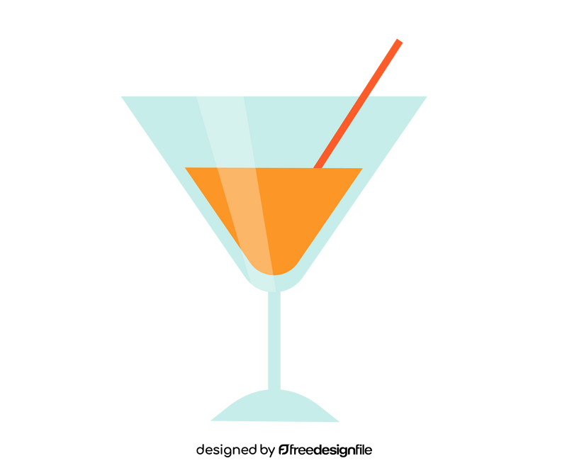 Cocktail with straws clipart