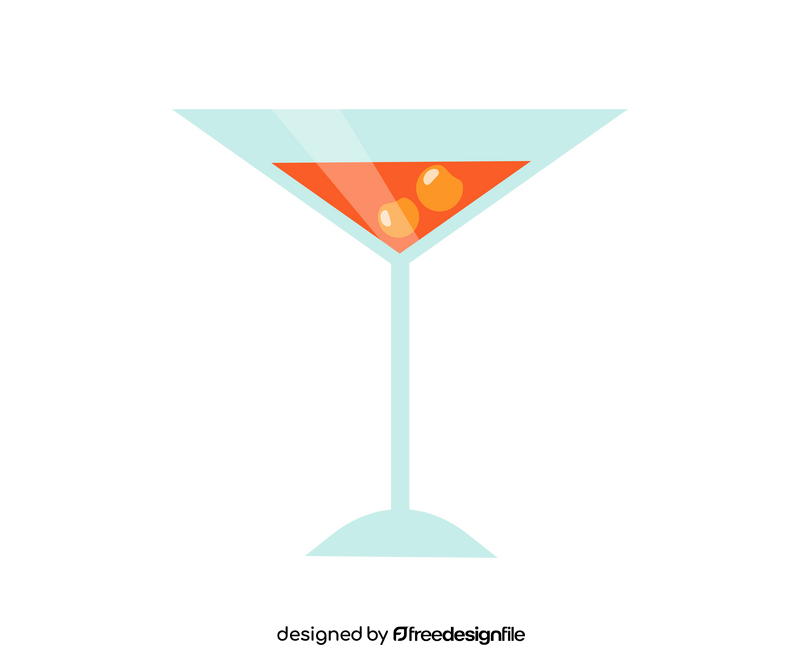 Red cocktail illustration clipart