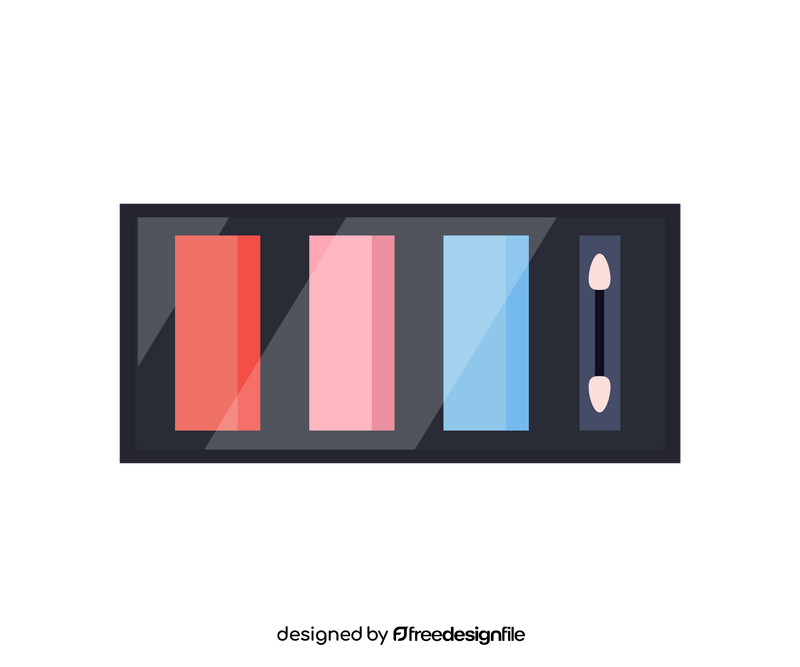 Free eyeshadow with three colors clipart