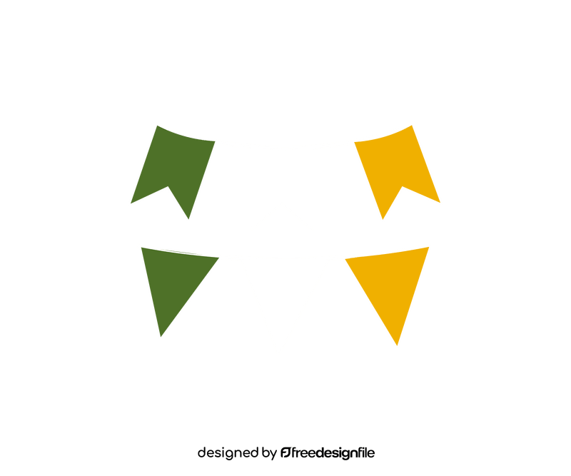 Irish flag garland illustration clipart