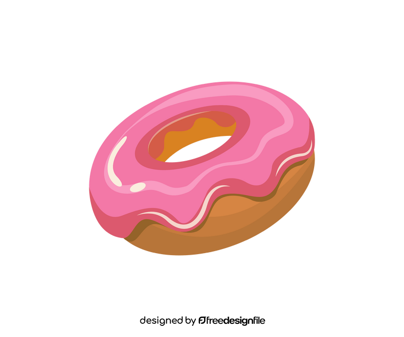 Pink donuts cartoon clipart
