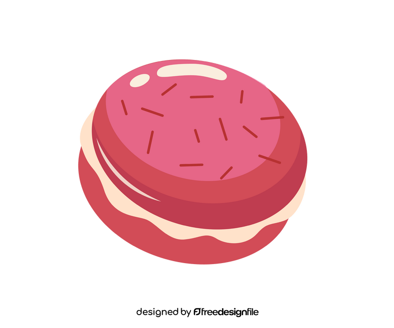 Pink macaron illustration clipart