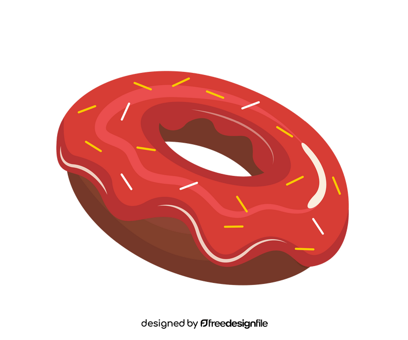 Red donuts cartoon clipart