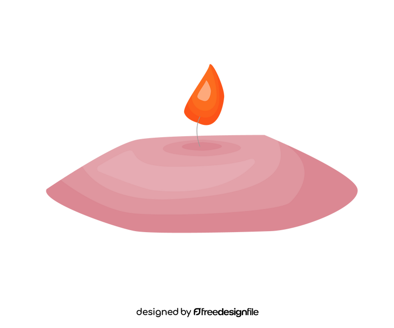 Burning candle clipart