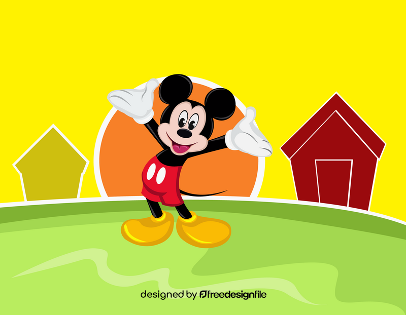 Mickey mouse drawing vector
