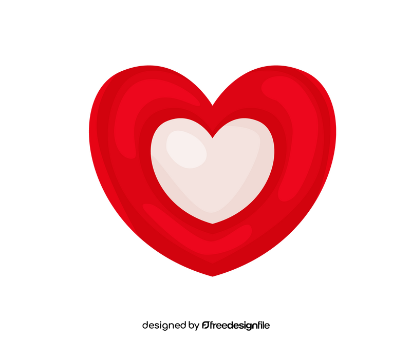 Heart shaped candy cartoon clipart