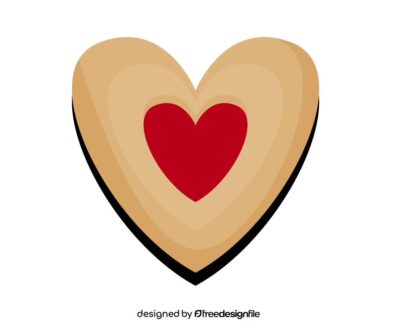 Heart shaped cookie clipart