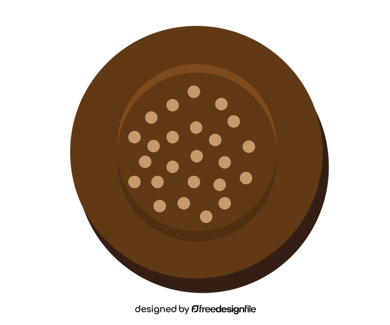 Chocolate round cookie clipart
