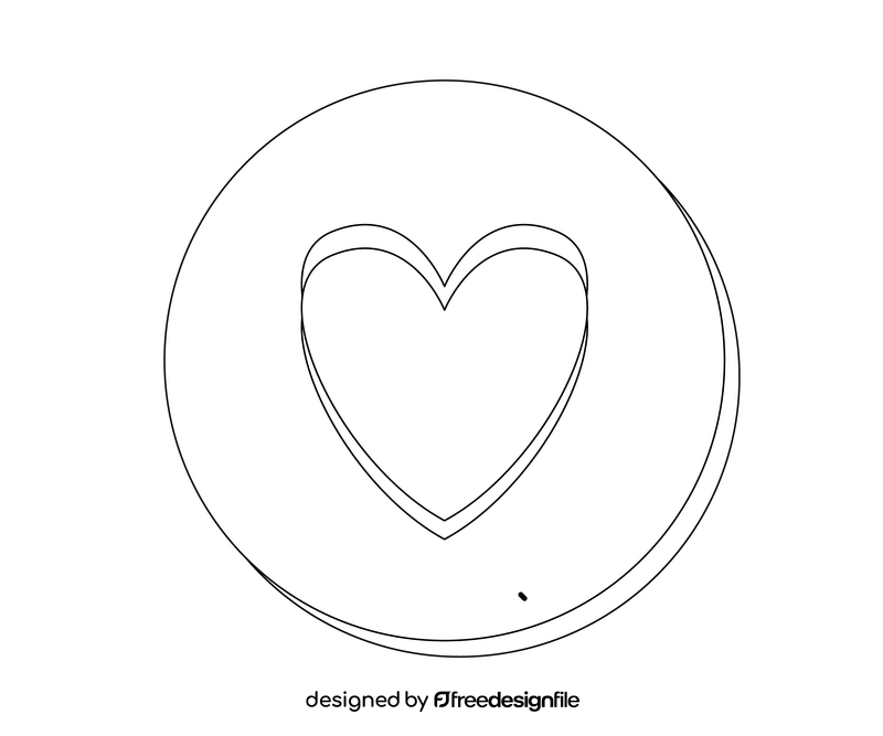 Round cookie illustration black and white clipart