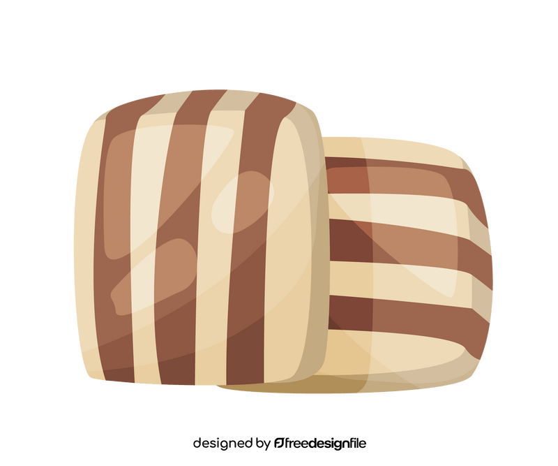 Striped chocolate cookies clipart