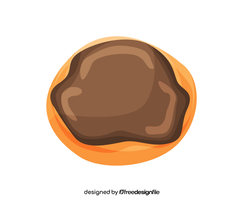 Cartoon cookie with chocolate clipart