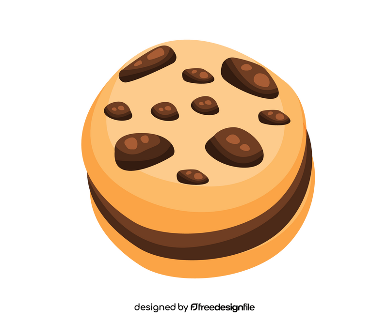 Chocolate filled cookie clipart