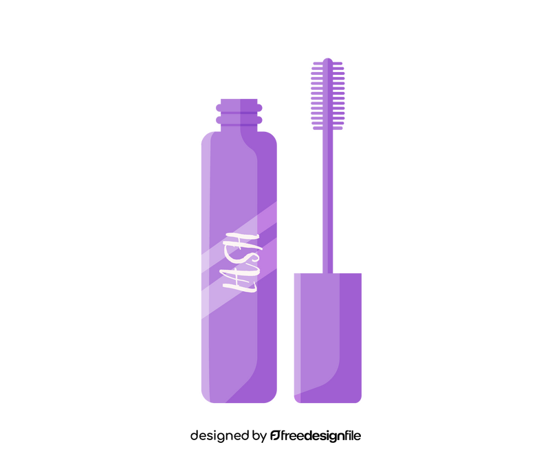 Cosmetic purple lash cartoon clipart