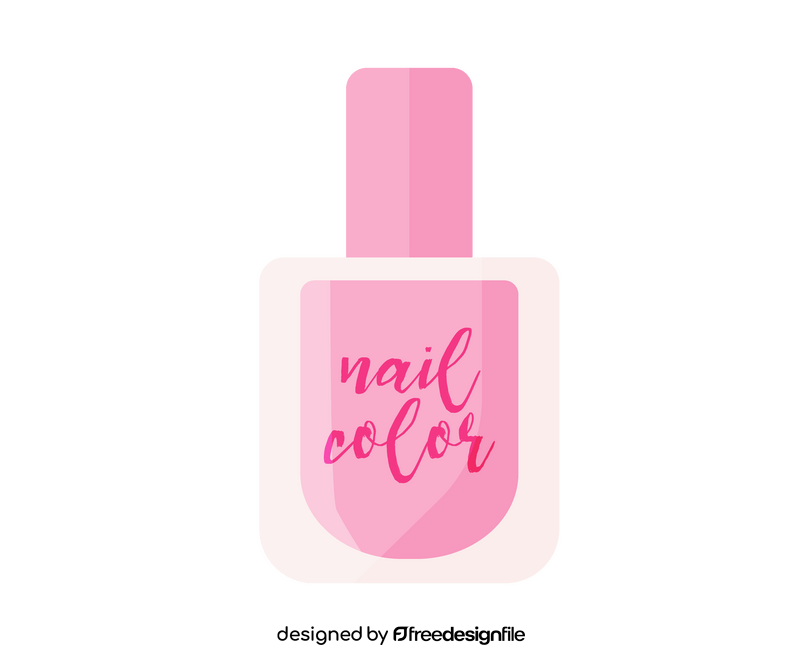 Pink nail polish clipart