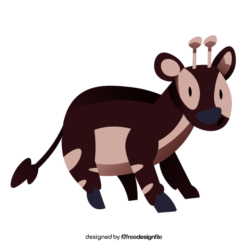 Okapi animal clipart
