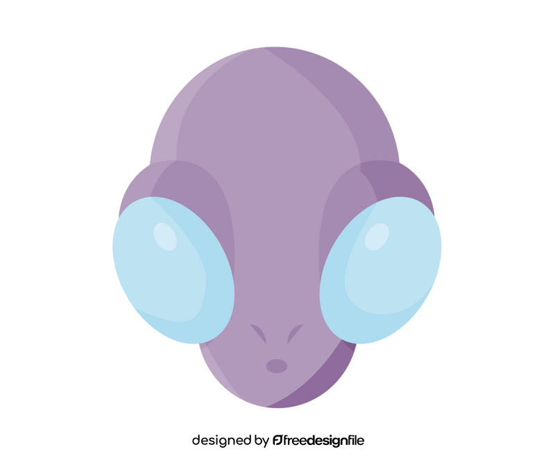 Purple alien drawing clipart