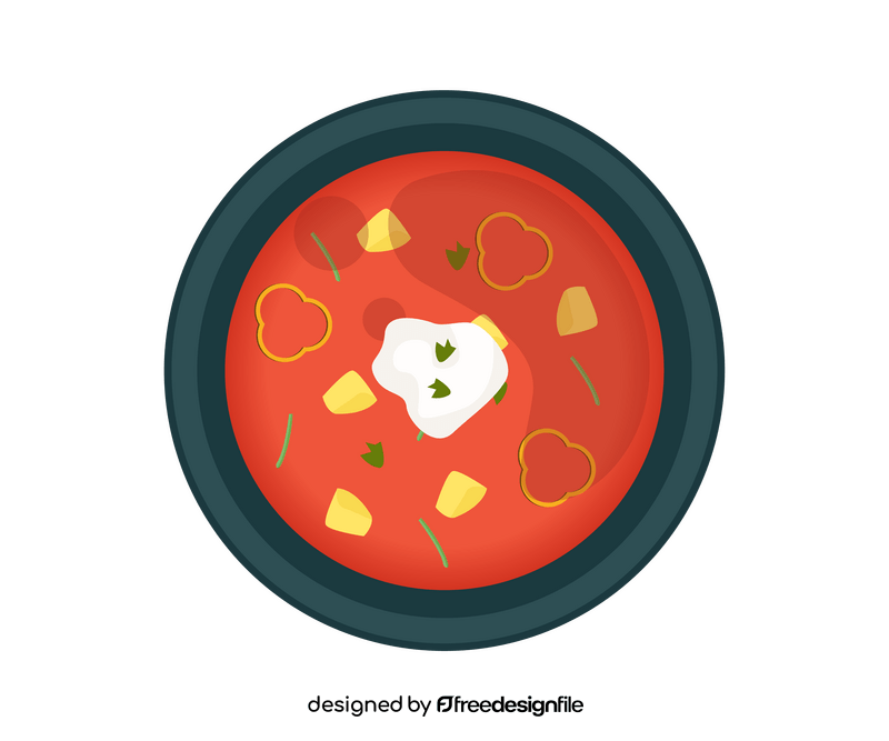 Borscht soup clipart
