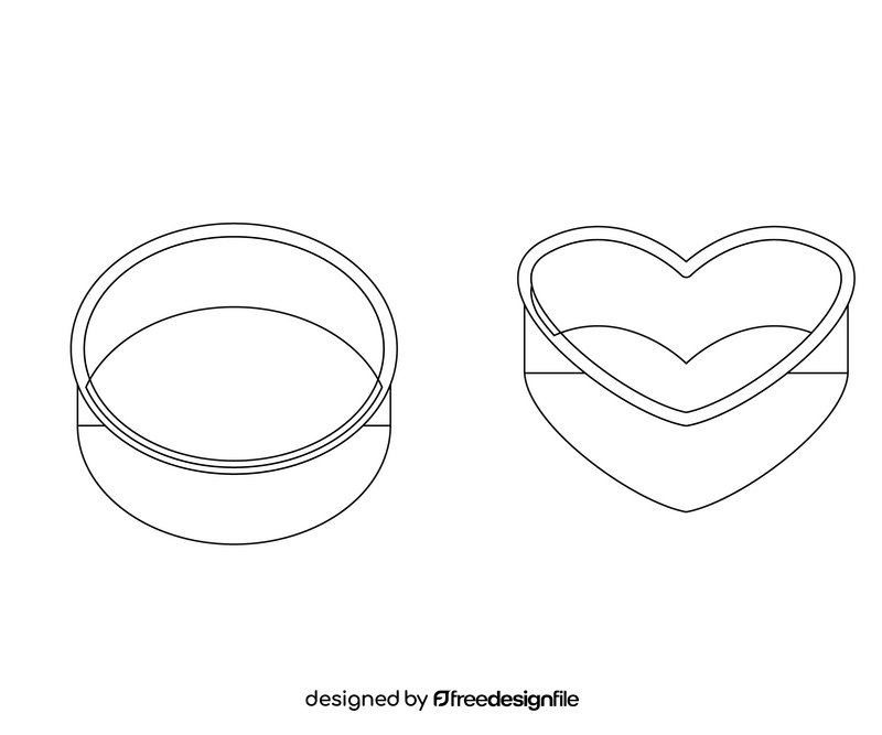 Cookies forms black and white clipart