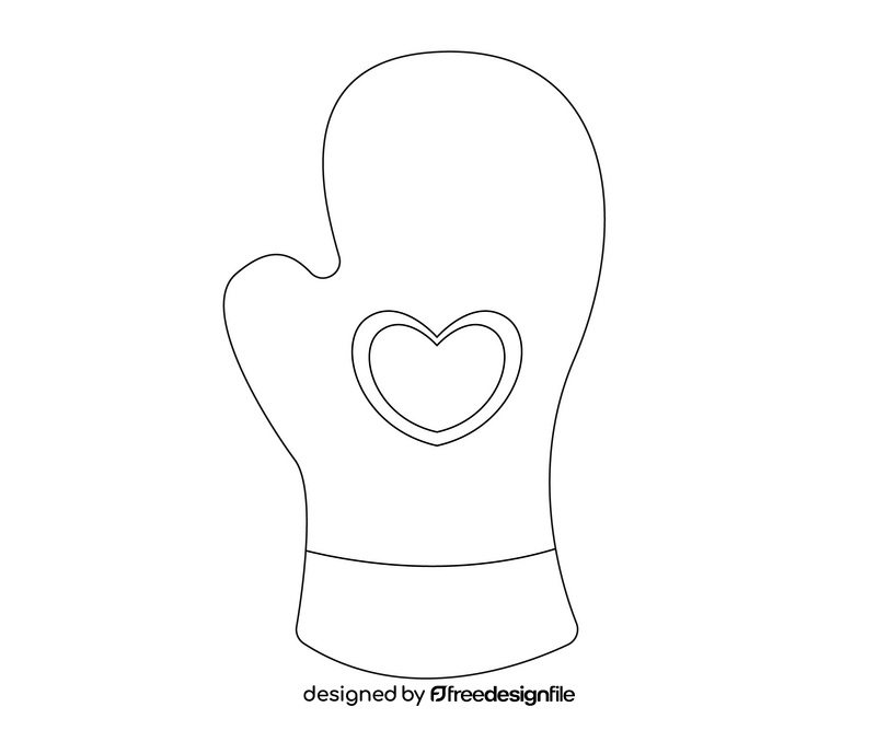 Kitchen gloves black and white clipart