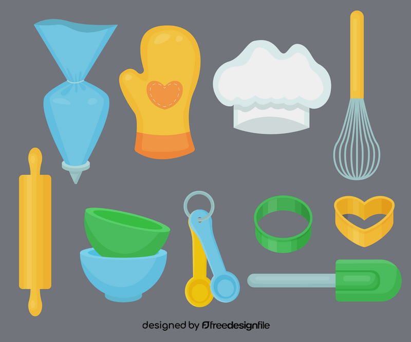 Cookware, kitchenware, kitchen tools vector