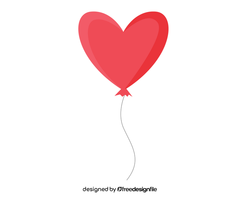Free heart shaped balloon clipart