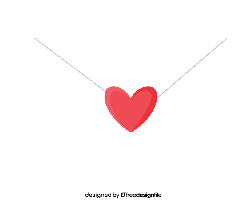 Love letter envelope with heart clipart
