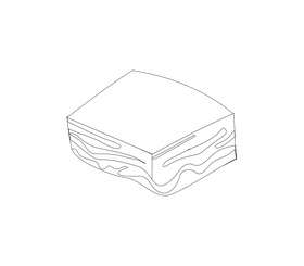 Lard meat illustration black and white clipart