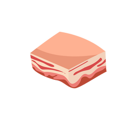 Lard meat illustration clipart