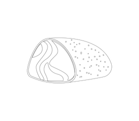 Ham drawing black and white clipart