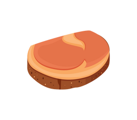 Slice of ham clipart