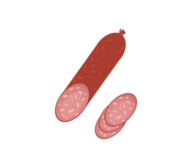 Salami drawing clipart
