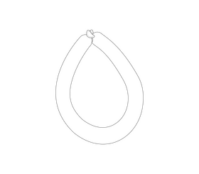 Cartoon smoked sausage black and white clipart