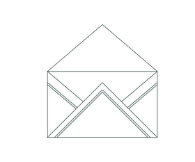 Free envelope black and white clipart