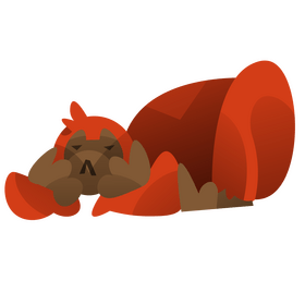 Orangutan lying clipart