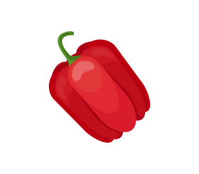 Red bell pepper cartoon clipart