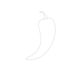 Chilli pepper black and white clipart