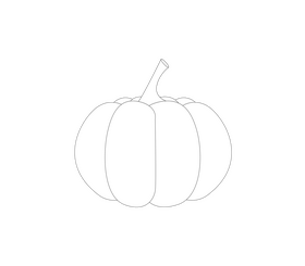 Pumpkin black and white clipart