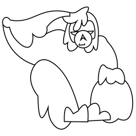 Orangutan thinking black and white clipart