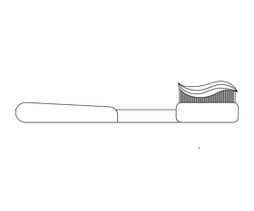 Free toothbrush black and white clipart