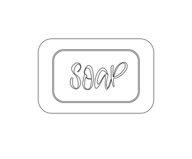 Soap black and white clipart