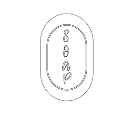 Cartoon soap black and white clipart