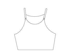 Cartoon sleeveless shirt black and white clipart vector free download