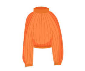 Orange sweater clipart