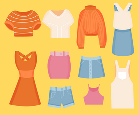 Women wear set, women clothes vector