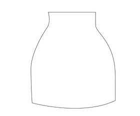 Skirt black and white clipart